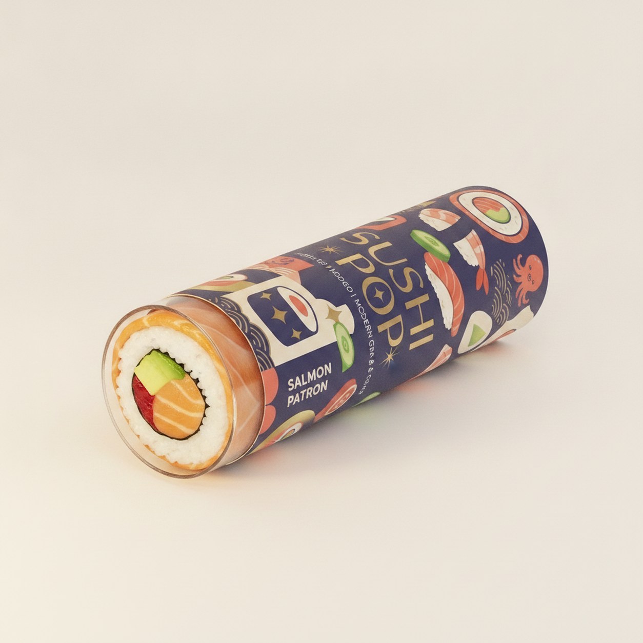 Salmón Patrón — Sushi Pop premium de salmón glaseado, siempre cocido